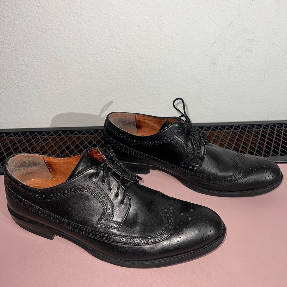 Stafford Executive Wingtip Black Leather Oxford Dress Shoes Men’s Size 11 M - Picture 2 of 9